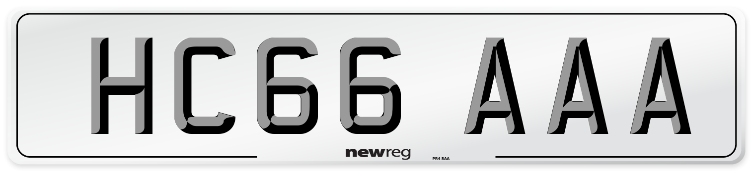 HC66 AAA Number Plate from New Reg